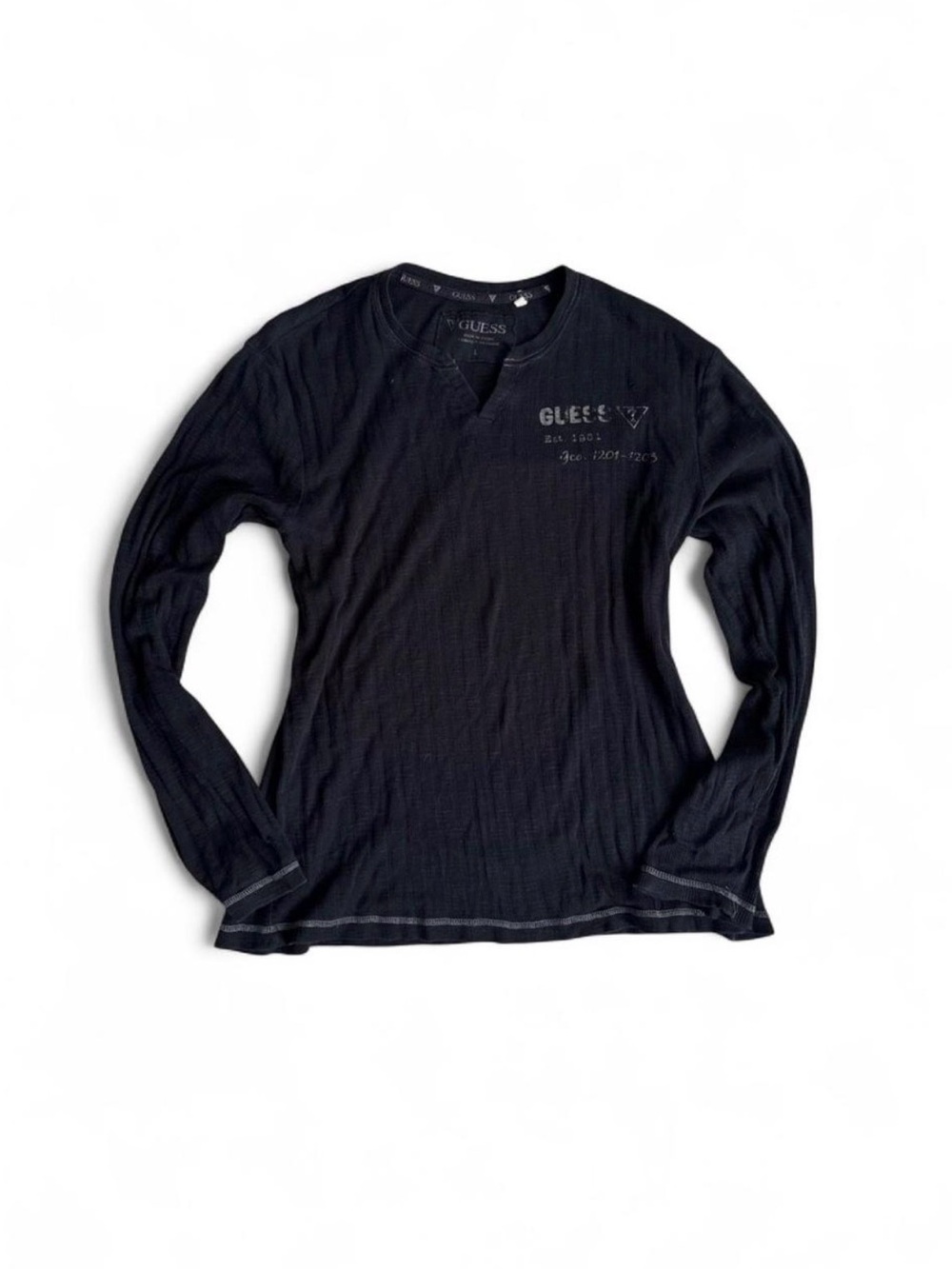 guess grungey distressed black sweater